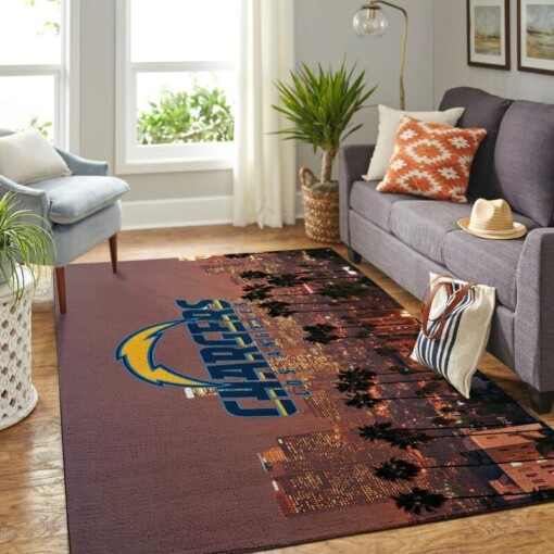 Los Angeles Chargers Living Room Area Rug