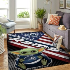 Los Angeles Rams Living Room Area Rug