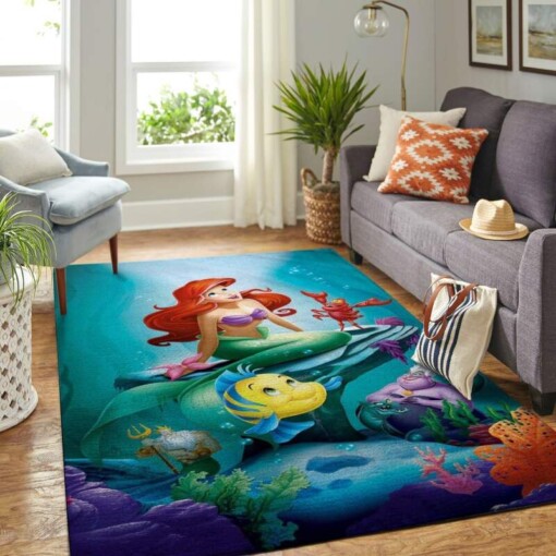 Mermaid Arial Princess Living Room Area Rug
