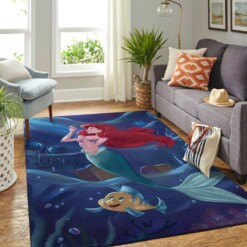 Mermaid Arial Princess Living Room Area Rug