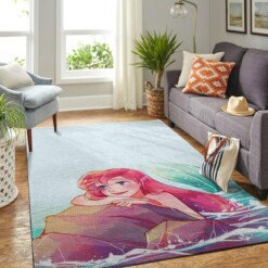 Mermaid Arial Princess Living Room Area Rug