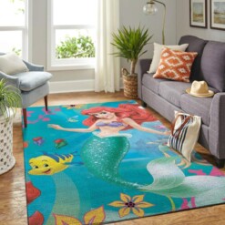 Mermaid Arial Princess Living Room Area Rug