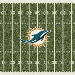 Miami Dolphins Living Room Area Rug