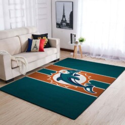 Miami Dolphins Living Room Area Rug