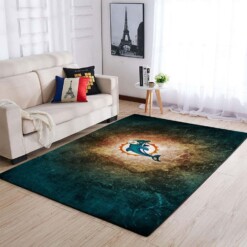 Miami Dolphins Living Room Area Rug