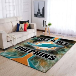 Miami Dolphins Living Room Area Rug