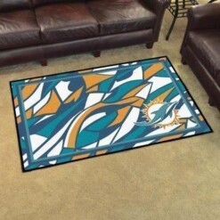 Miami Dolphins Living Room Area Rug