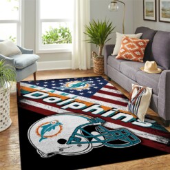 Miami Dolphins Living Room Area Rug