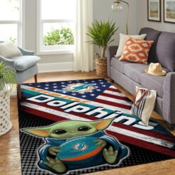 Miami Dolphins Living Room Area Rug