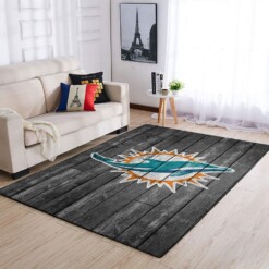 Miami Dolphins Living Room Area Rug