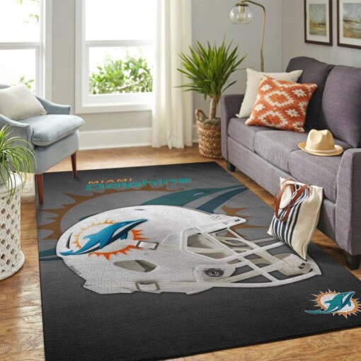 Miami Dolphins Living Room Area Rug