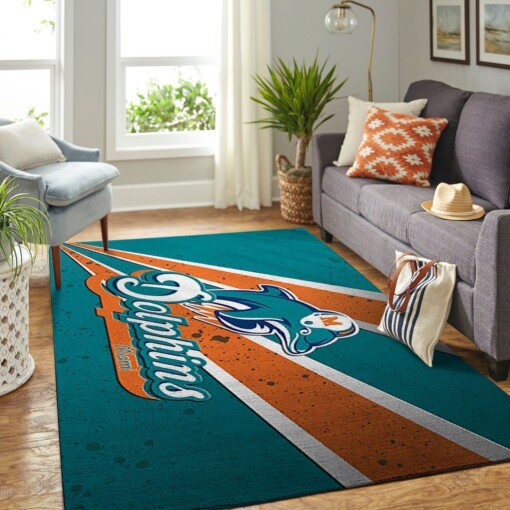 Miami Dolphins Living Room Area Rug