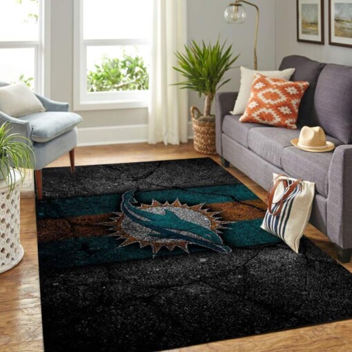 Miami Dolphins Living Room Area Rug