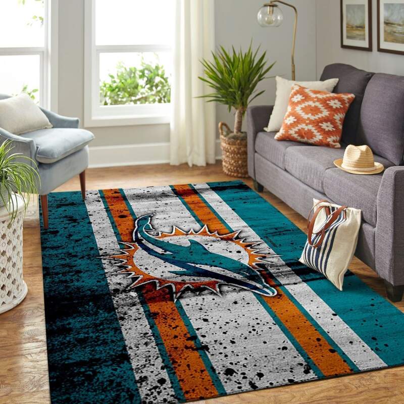 Miami Dolphins Living Room Area Rug