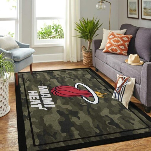 Miami Heat Living Room Area Rug