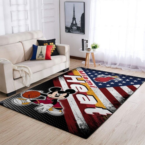 Miami Heat Living Room Area Rug