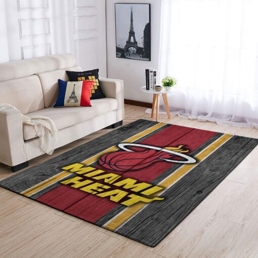 Miami Heat Living Room Area Rug