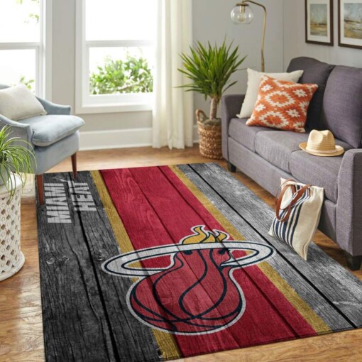 Miami Heat Living Room Area Rug