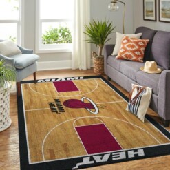 Miami Heat Living Room Area Rug