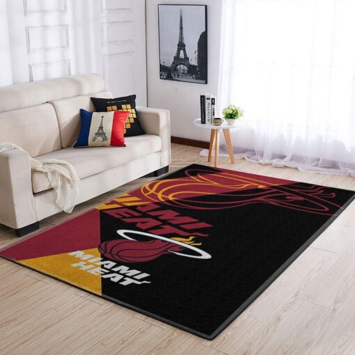 Miami Heat Living Room Area Rug