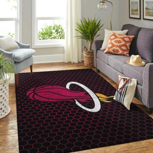 Miami Heat Living Room Area Rug