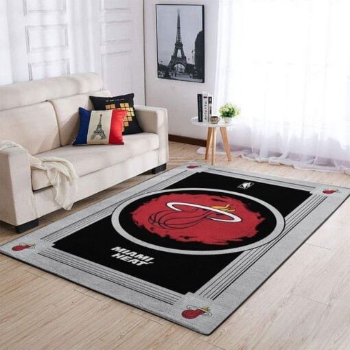 Miami Heat Living Room Area Rug