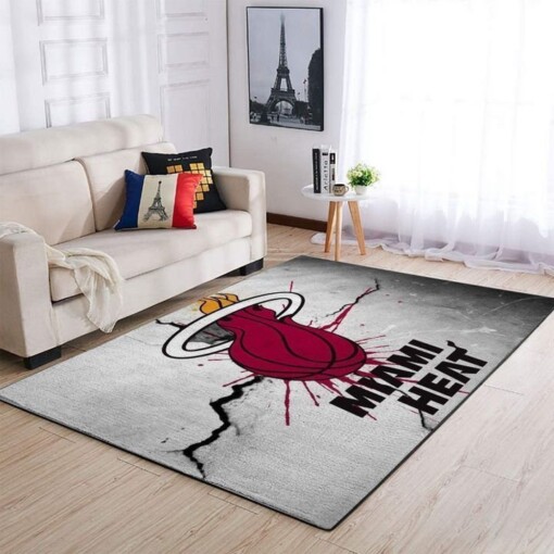 Miami Heat Living Room Area Rug