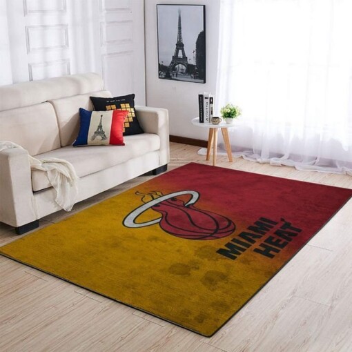 Miami Heat Living Room Area Rug