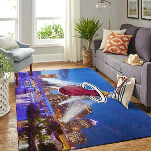 Miami Heat Living Room Area Rug