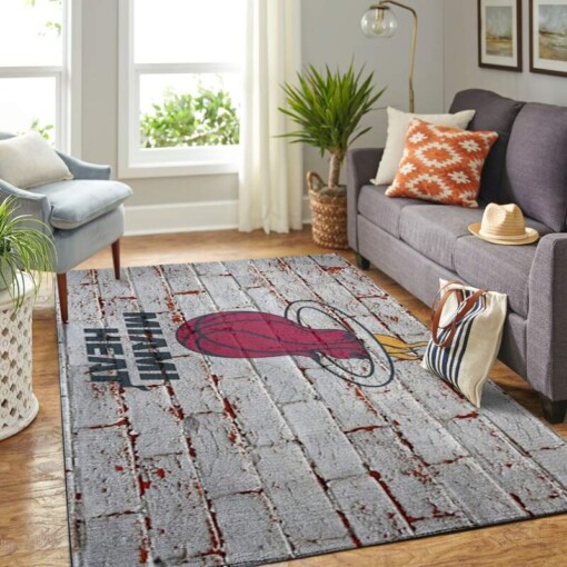 Miami Heat Living Room Area Rug