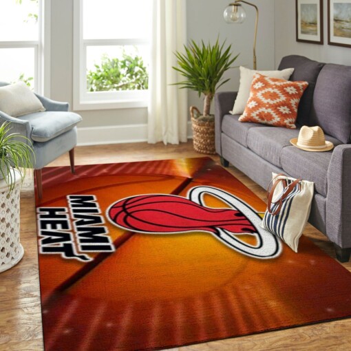 Miami Heat Living Room Area Rug