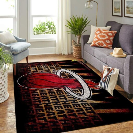 Miami Heat Living Room Area Rug