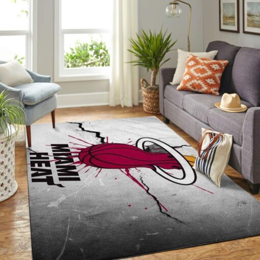 Miami Heat Living Room Area Rug