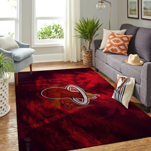 Miami Heat Living Room Area Rug