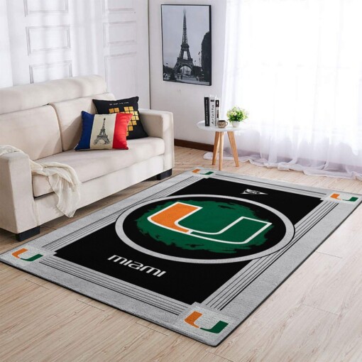 Miami Hurricanes Living Room Area Rug