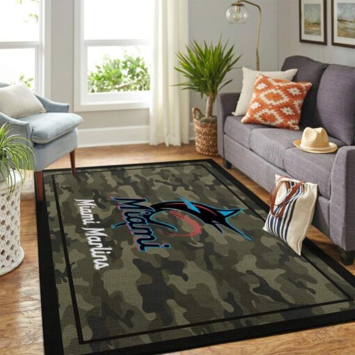 Miami Marlins Living Room Area Rug