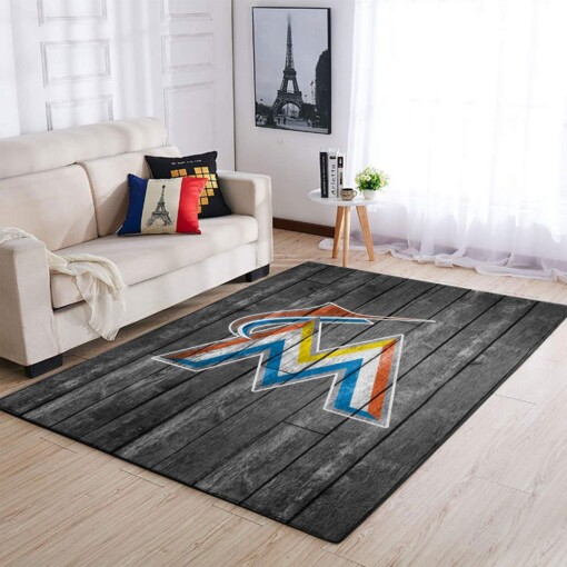 Miami Marlins Living Room Area Rug