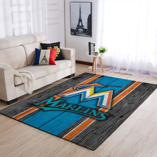 Miami Marlins Living Room Area Rug