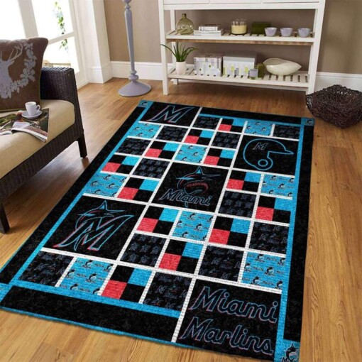 Miami Marlins Living Room Area Rug