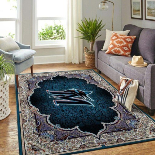 Miami Marlins Living Room Area Rug