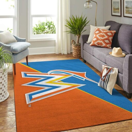 Miami Marlins Living Room Area Rug