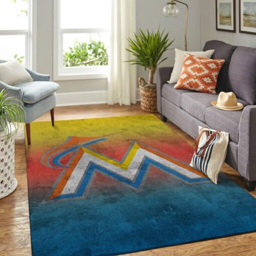 Miami Marlins Living Room Area Rug