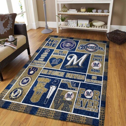 Milwaukee Brewers Living Room Area Rug