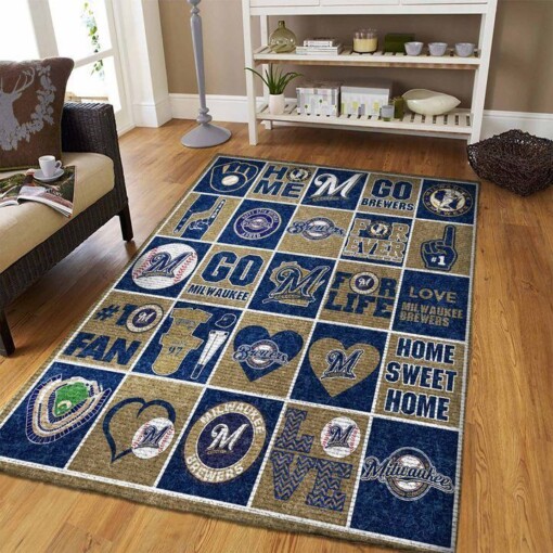 Milwaukee Brewers Living Room Area Rug