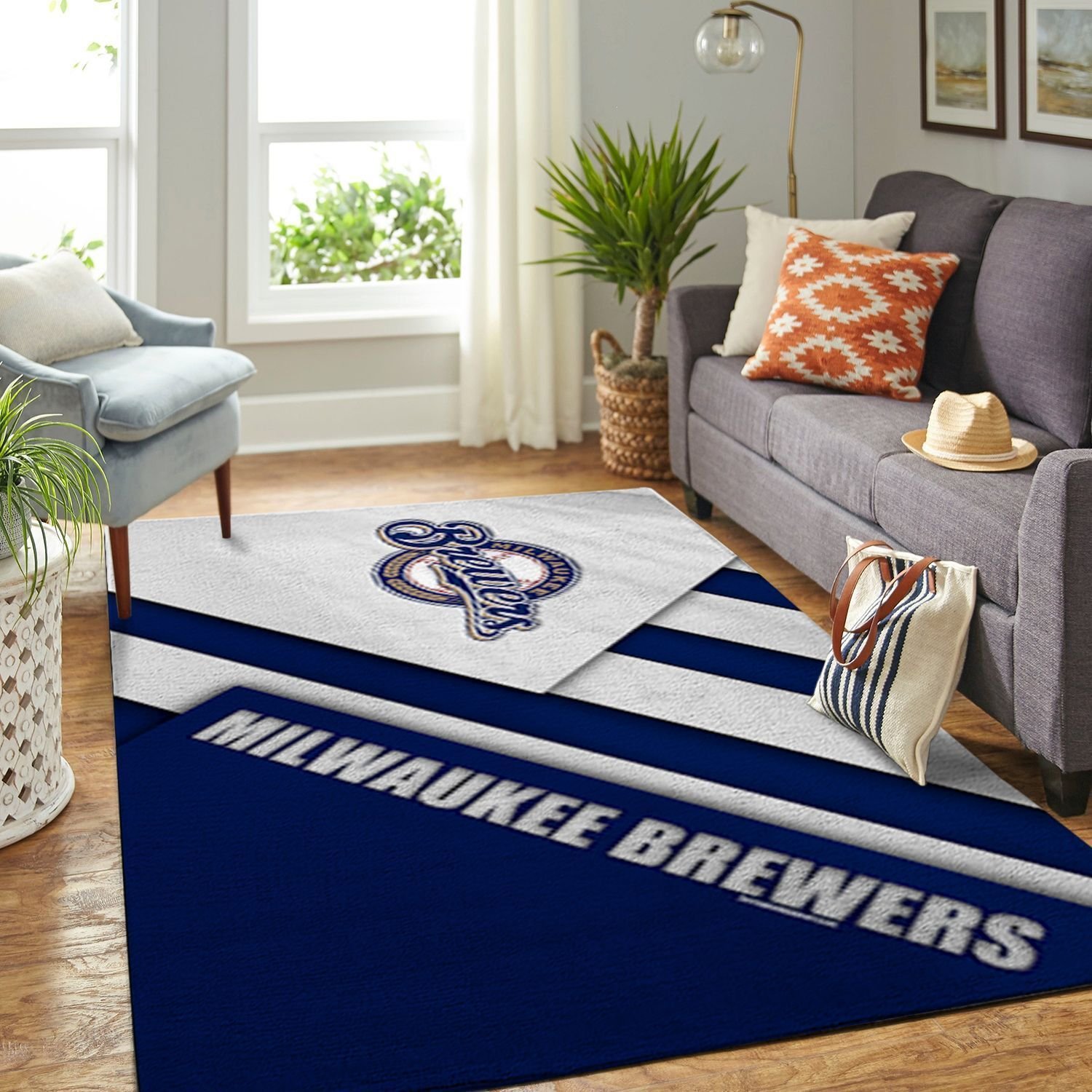 Milwaukee Brewers Living Room Area Rug