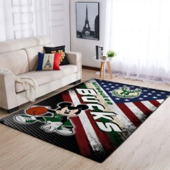 Milwaukee Bucks Living Room Area Rug