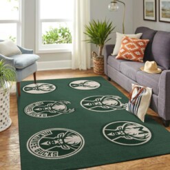 Milwaukee Bucks Living Room Area Rug