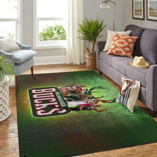 Milwaukee Bucks Living Room Area Rug