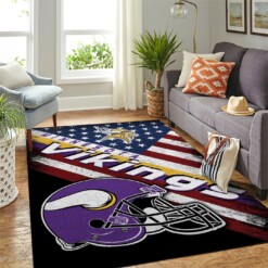 Minnesota Vikings Living Room Area Rug