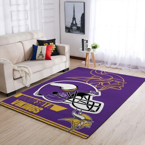 Minnesota Vikings Living Room Area Rug